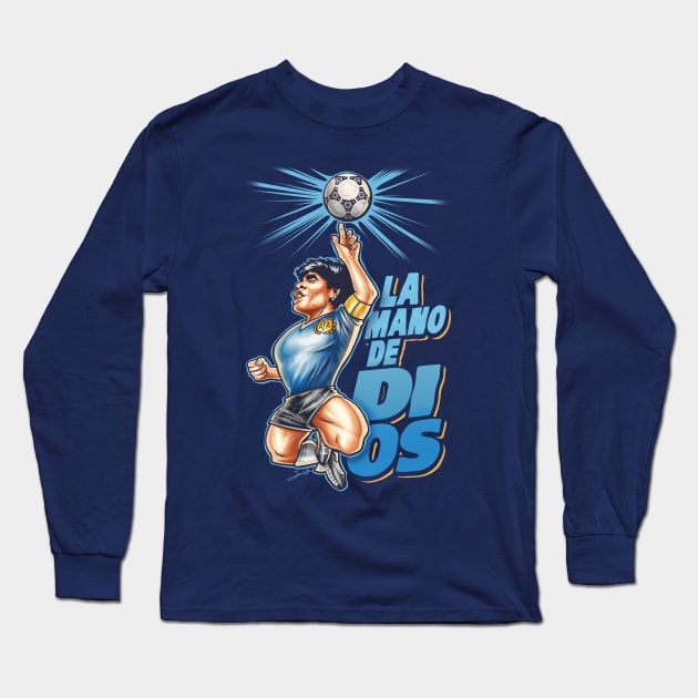 La Mano De Dios Long Sleeve T-Shirt by renatodsc